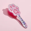 1 Piece Transparent Cartoon Kids Hair Brush – Glitter Cat Paw Massage Cushion Comb for Girls, Children's Hair Care Tool
