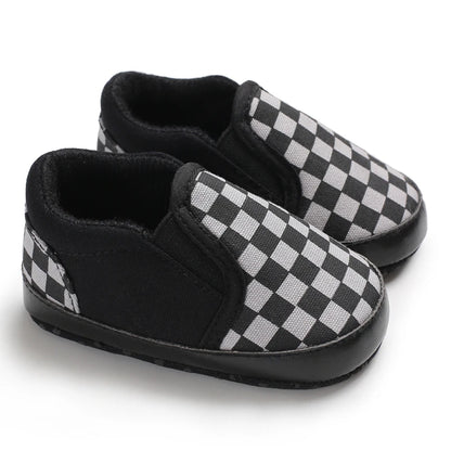Newborn Baby Canvas Shoes – Anti-Slip Soft Sneakers for Baby Boys & Girls, Multi-Color Toddler First Walkers Crib Shoes