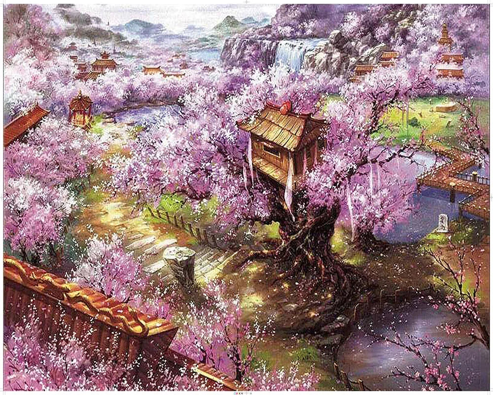 Adult Jigsaw Puzzle 1000 Pieces, Landscape Animation Paper Puzzle, Decorative Painting, Brain Exercise Toy