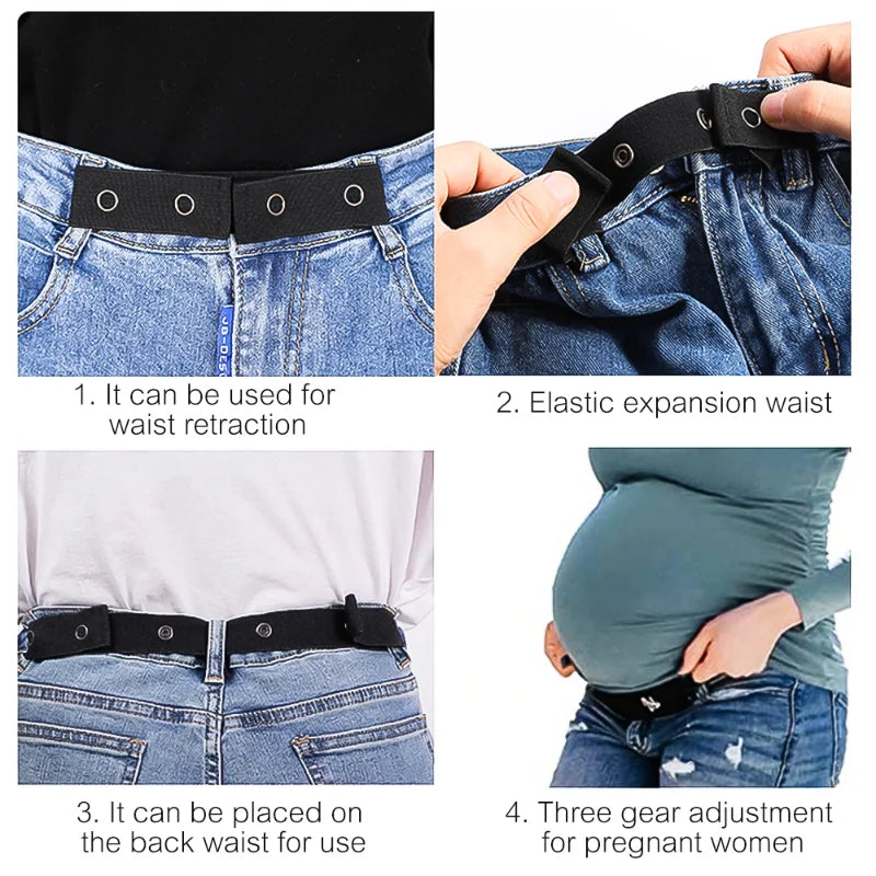 1PCS Women Adjustable Elastic Waist Extender, Clothing Pants Waistband Belt for Maternity Pregnancy
