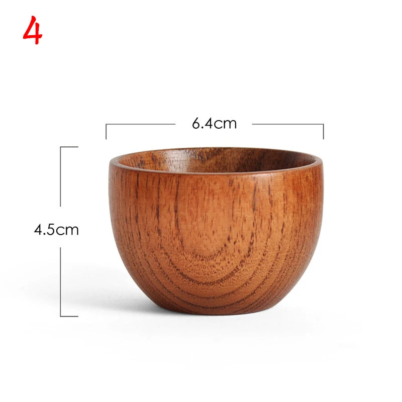 Handmade Spruce Wood Big-Belly Cup — Rustic Wooden Beer, Tea & Coffee Mug (Brown)
