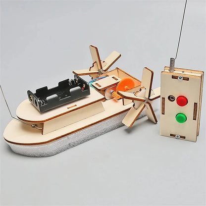 DIY STEM Projects Kit for Kids – 3D Wooden Car and Boat Model Puzzle