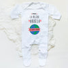 I Have The Best Grandmother in The World Letter Print Baby Sleepsuit – Long Sleeve Casual Soft Infant Romper, Round Neck Jumpsuit