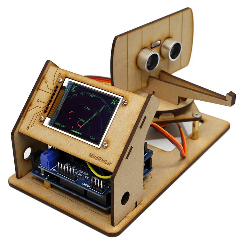 Radar Detection Robot with 1.8" TFT Screen, TS90A Ultrasonic Radar for Arduino, DIY Open Source Programmable Kit