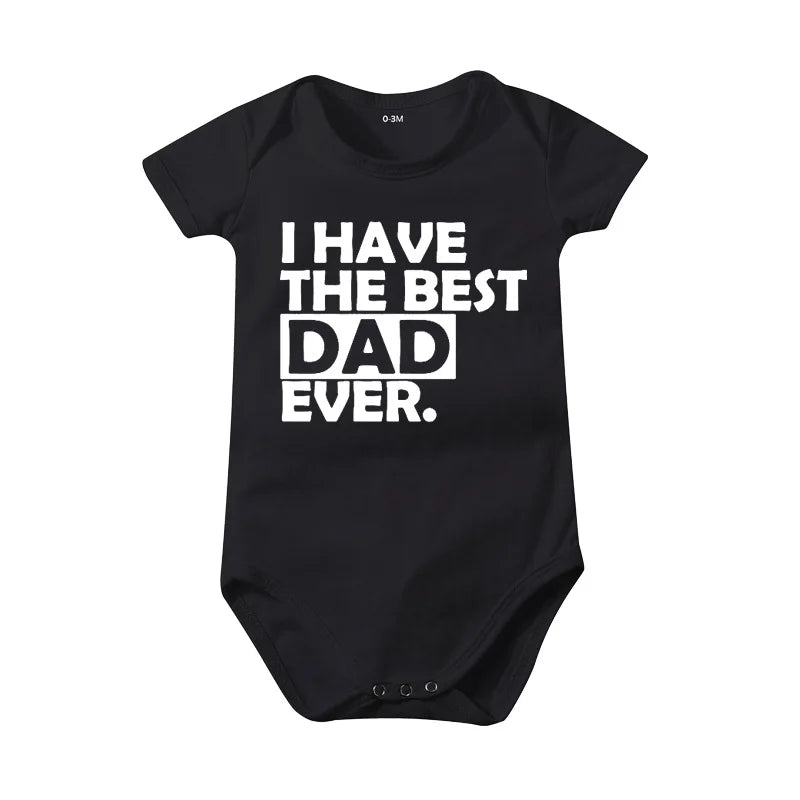 Popular "Mom+Dad=Me" Baby Romper – 100% Cotton Summer Onesie, Newborn Baby Clothes, Unisex Crawling Clothes, Comfortable and Cute