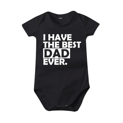 Popular "Mom+Dad=Me" Baby Romper – 100% Cotton Summer Onesie, Newborn Baby Clothes, Unisex Crawling Clothes, Comfortable and Cute