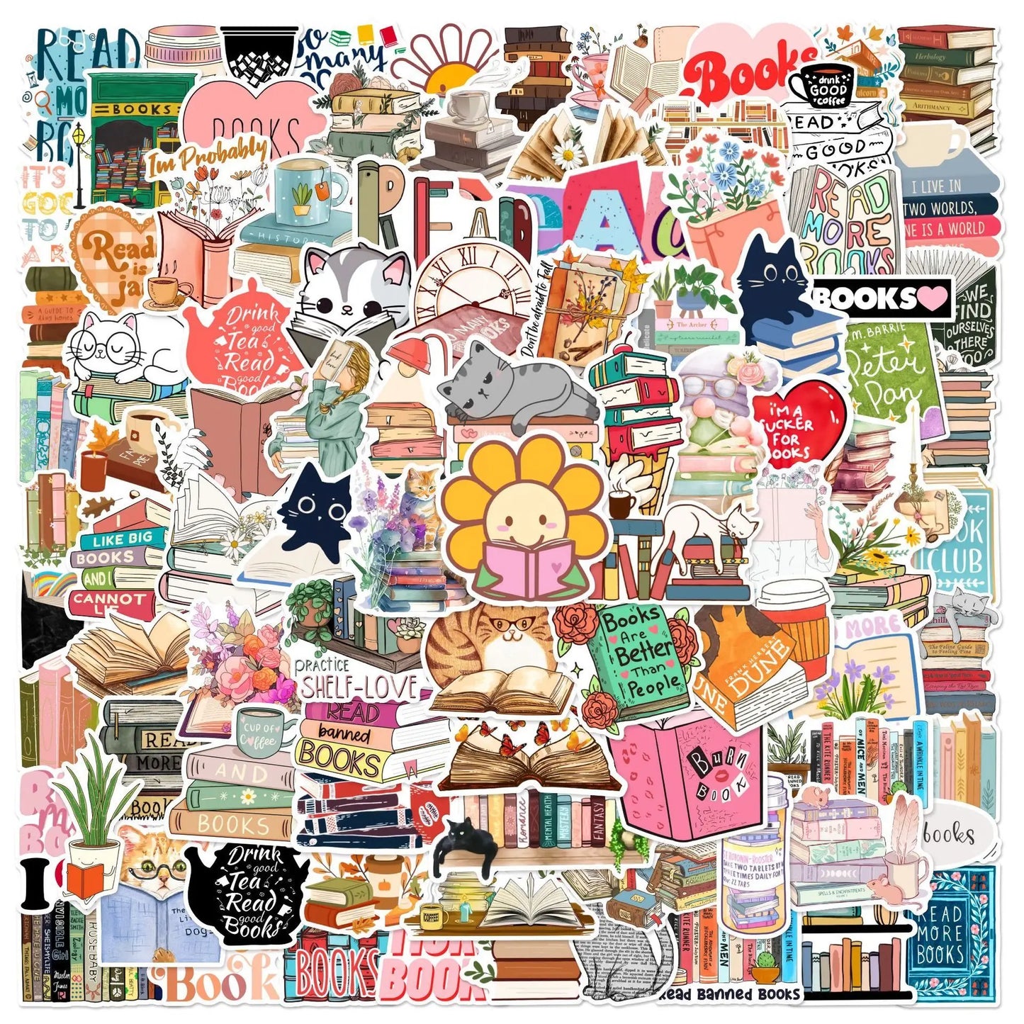 10/50/100pcs Dark Romance Bookish Stickers – Aesthetic Decals for Kindle, iPad, Phones, Laptops, and Diaries