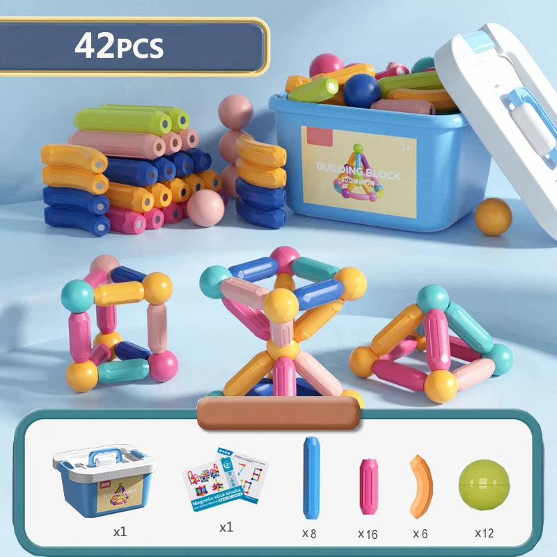 Magnetic Sticks Building Blocks Montessori Educational Toy