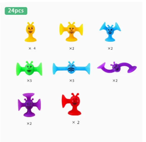 Suction Cup Soft Throw Darts Set – Building Blocks Pop Sucker Fidget Toy, Parent-Child Interactive Game for Kids