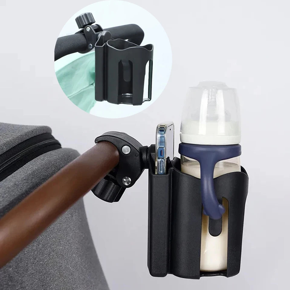 Baby Stroller Water Cup Holder with Mobile Phone Holder Bottle Holder Electric Car Bicycle Universal Water Bottle Holder