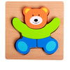 3D Puzzle Cartoon Animals – Montessori Wooden Block Toy, Educational Learning Game for Babies, Colorful Cognitive Intelligence Gift