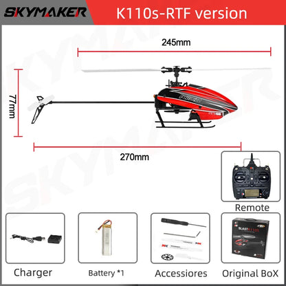 WLtoys XK K110s RC Helicopter – 2.4G 6CH 3D Brushless Motor Quadcopter Drone Toy