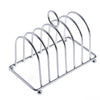 Stainless Steel Toast Bread Rack 6-Slice Restaurant and Home Bread Holder