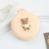 Mini Cartoon Bear Hair Brush with Mirror – Portable Massage Comb for Children, Cute Hair Comb for Kids