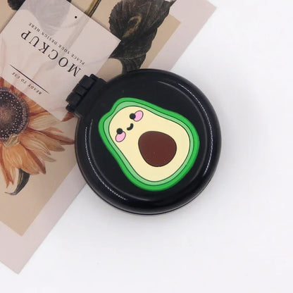 New INS Korean Girls’ Heart Portable Comb - Elegant Flower Air Cushion Comb with Vanity Mirror & Folding Design - Baby Brushes