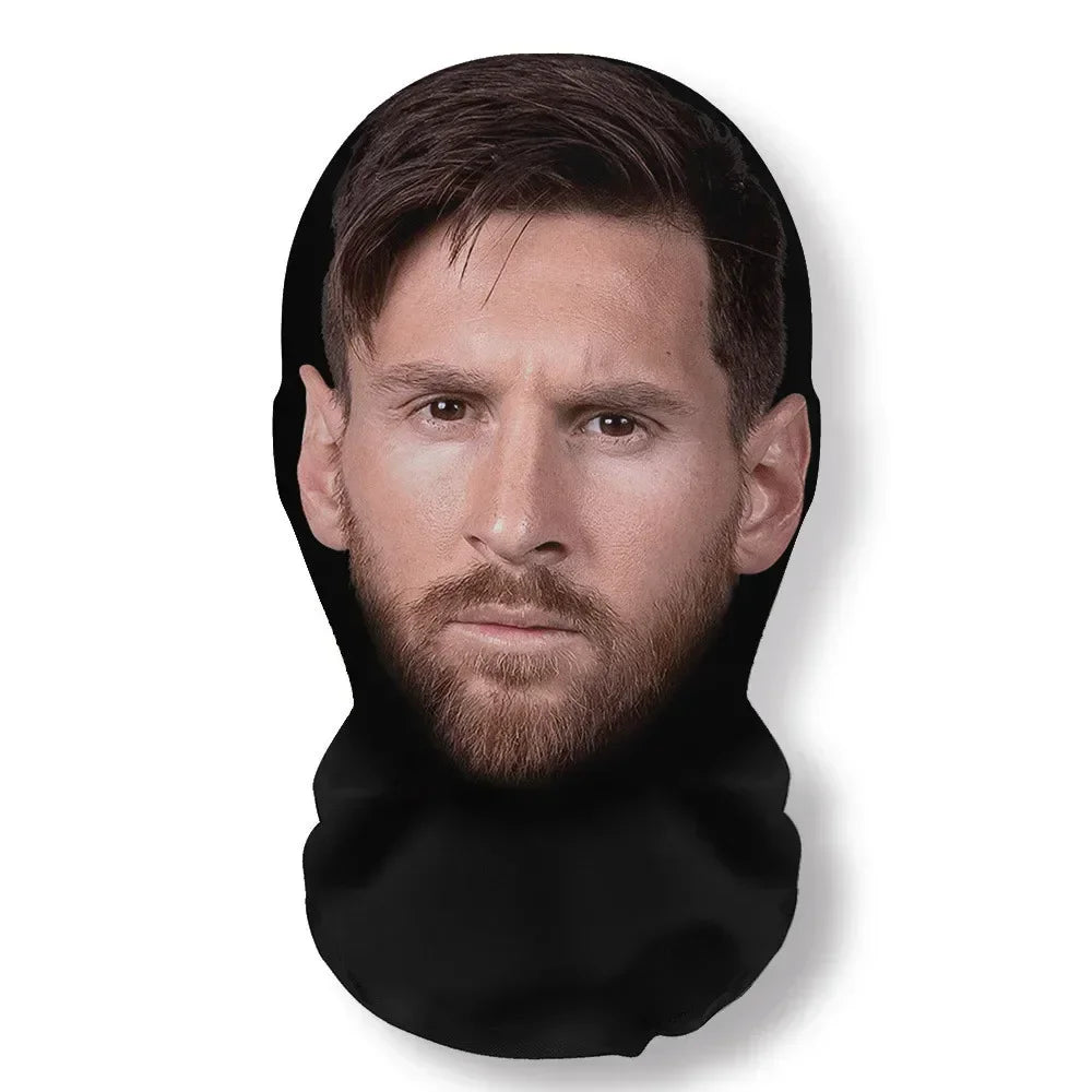3D Seamless Kids Face Mask – Funny Celebrity Printed Ice Silk Sunscreen Head Scarf, Full-Face Neck Gaiter for Halloween Cosplay & Outdoor Sports (1-Pack)
