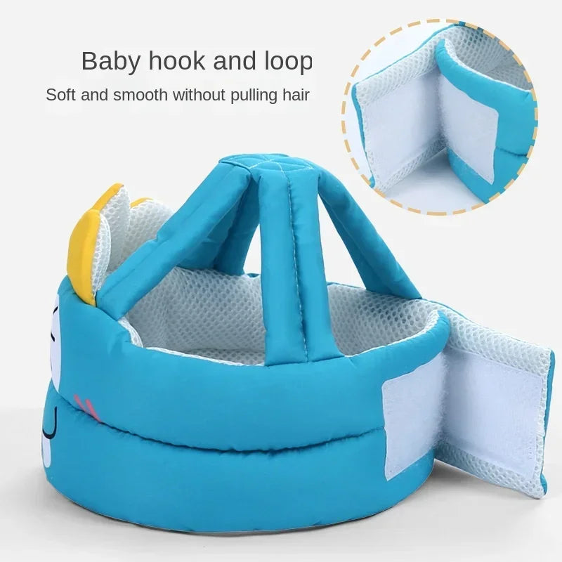 Baby Safety Helmet, Soft Head Protection Hat, Adjustable Anti-Fall Crash Cap