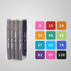 Kids Double-Headed Art Marker Pen Set – Alcohol and Oily Based Markers for Drawing, Sketching, Graffiti, and Manga Supplies