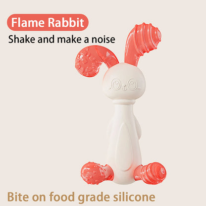 Baby Liquid Silicone Rabbit Gum Teething Stick - Baby Grinding Tool to Soothe and Bite