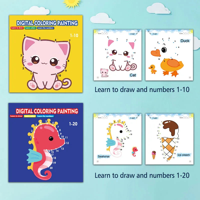 Kids Paint Learning & Coloring Notebook - Drawing Board Paper Pad for Ages 3-14+ – view 8