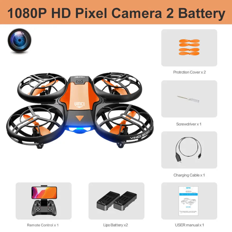 V8 Mini Drone with 4K and 1080P Wide-Angle Camera and WiFi FPV