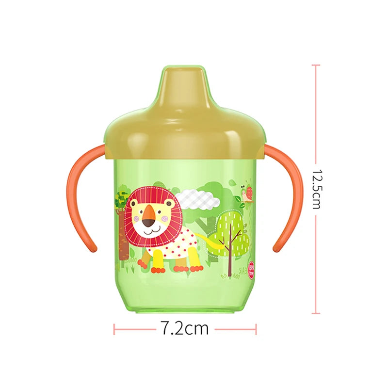 Cute Duckbill Baby Learning Drinking Cup with Double Handles, Flip Lid, BPA-Free, Leakproof Infants Water Bottle (270ml/9oz)