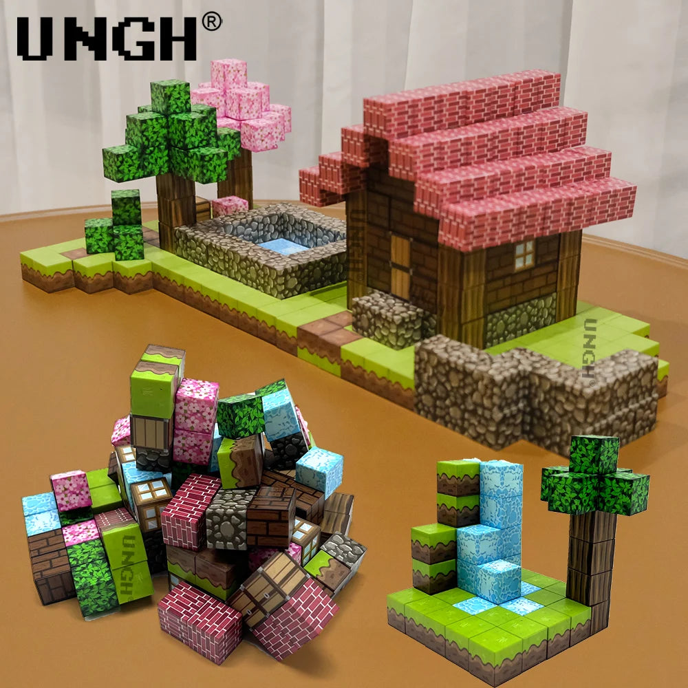 UNGH 50-200PCS Magnetic Block Building Set STEM Educational Toy