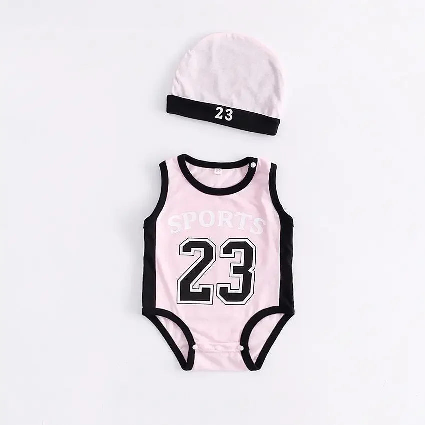 Baby Girl & Boy Clothes – Summer Sleeveless Triangle Romper with Hat – Unisex Baby Jumpsuit, Soft Cotton Bodysuit for 1-3 Years