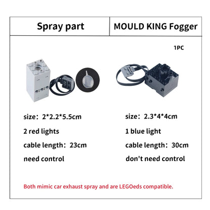 DIY Technical Motor Sprayer – Electric Exhaust Motor for Train and Car Building Blocks