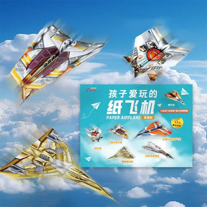 Handmade Paper Airplane Origami Montessori Folding Art Learning Cartoon Versatile Paper Aircraft Toy