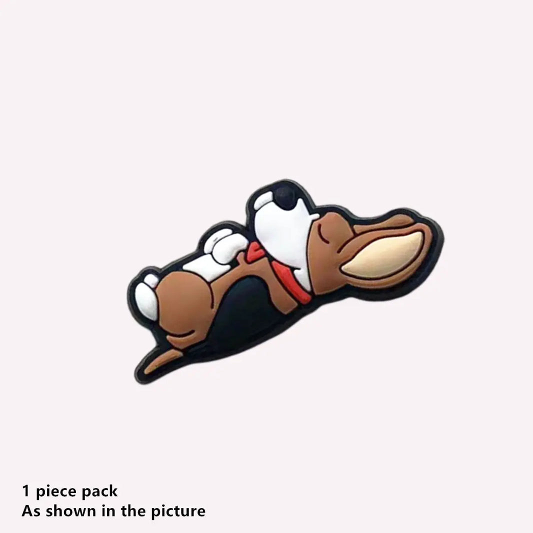 1-Pc Dog Shoe Charm PVC – Bulldog, Labrador, Beagle, Pug Shoe Buckle Accessory for Crocs, Bags & Wristbands