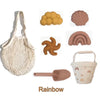 Kids Silicone Beach Toy Set with Bucket, Shovel, and Accessories for Outdoor Water Play