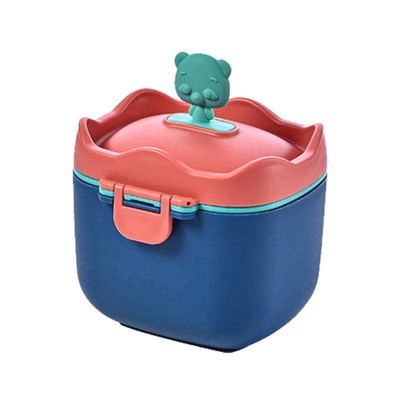 Portable Baby Food Storage Box - BPA Free Formula Dispenser, Cartoon Infant Milk Powder Box, Toddler Snacks Cup Container, Leak-Proof, Eco-Friendly