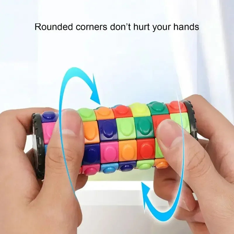 7-Layer Cylinder Cube Corn Shape 3D Magic Tower Intelligence Development Decompression Toy DIY Cylindrical Puzzle