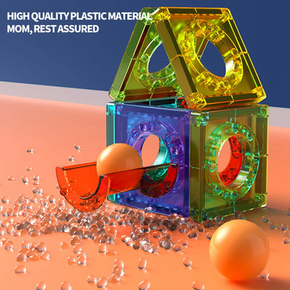 Light Magnetic Tiles Building Blocks 3D Clear STEM Educational Toy