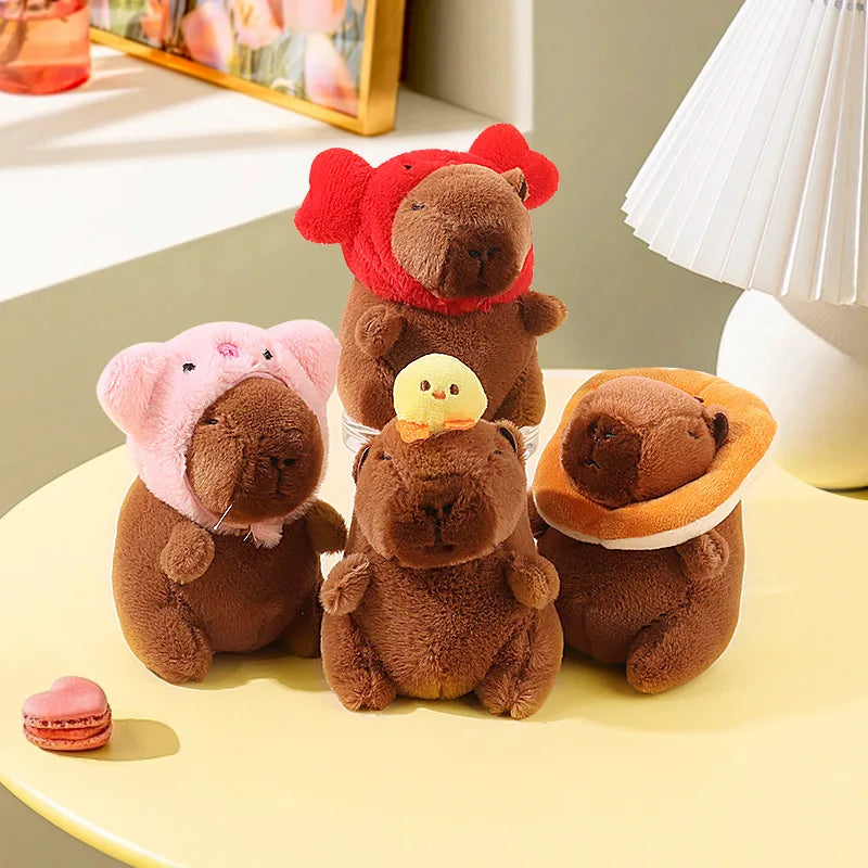 Cute Cartoon Capybara Plush Pendant, Bag Hanging Ornament and Keychain Doll