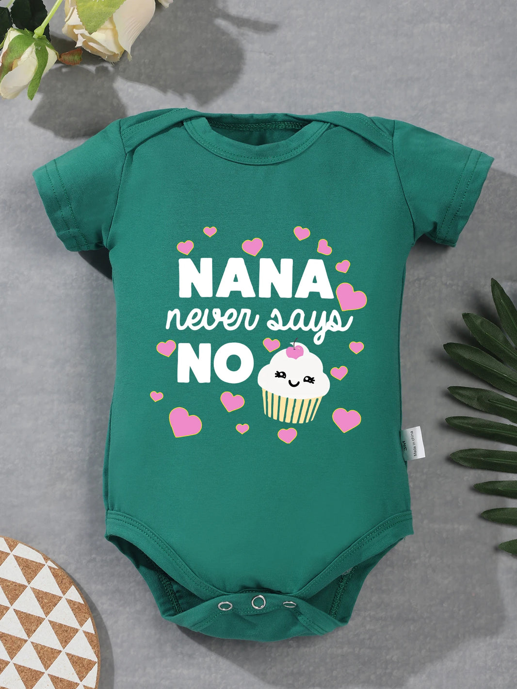 “Nana Never Says No” Rompers Onesie – Baby Boy & Girl Jumpsuit – 0-24M Toddler One-Piece Cute Bodysuit – Trendy Infant Clothes