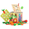 9-in-1 Montessori Wooden Permanence Box | Carrot Shape Sorting Educational Toy for Kids 3+