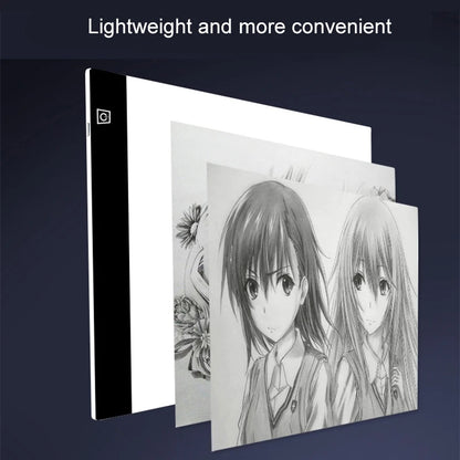 LED Drawing Copy Pad – 3-Level Dimmable Board for Animation Painting, Adjustable Light Notepad Educational Toy Gift for Children