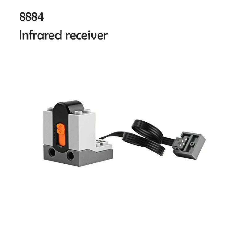 MOC Power Functions Motor Kit – IR Remote Control, Receiver, and Battery Box for Technical Building Blocks
