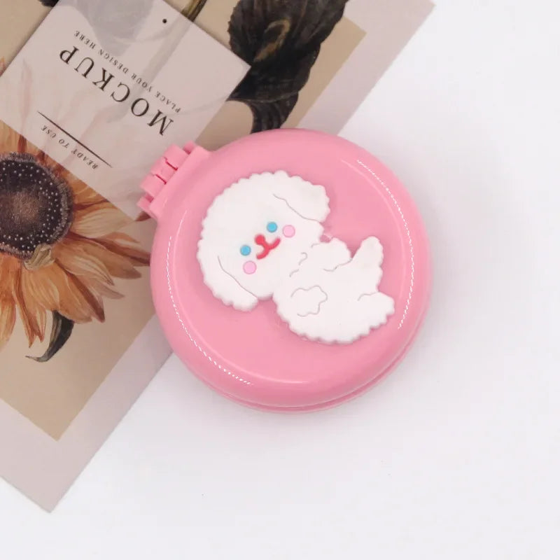 New INS Korean Girls’ Heart Portable Comb - Elegant Flower Air Cushion Comb with Vanity Mirror & Folding Design - Baby Brushes