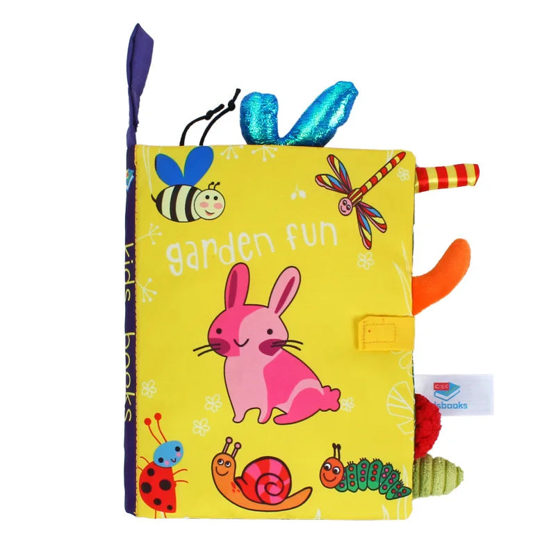 0-36 Months Baby Rattles and Mobiles Toy - Soft Animal Cloth Book, Newborn Stroller Hanging Toy, Early Learning Educational Baby Toys
