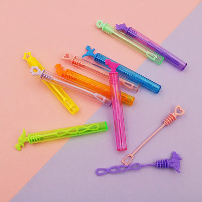 20-Pack Heart & Dinosaur Bubble Wands - Bubble Blowers Party Favors for Birthday Decorations & Wedding Guest Gifts