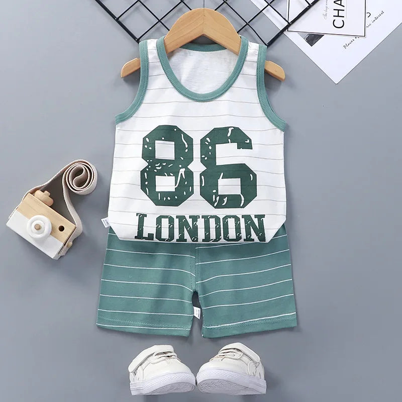 Summer Baby Clothes Set – Casual Baby Boy Clothing Set with T-shirt & Shorts – Kids Unisex Short Sleeve Sports Outfit – Infant Baby Girl Clothes