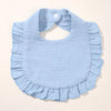 Newborn Baby Bibs & Burp Cloths | Solid Color Toddler Bandana Feeding Bibs, Ruffle Saliva Towel for Drool, Baby Accessories - Kidzy Market