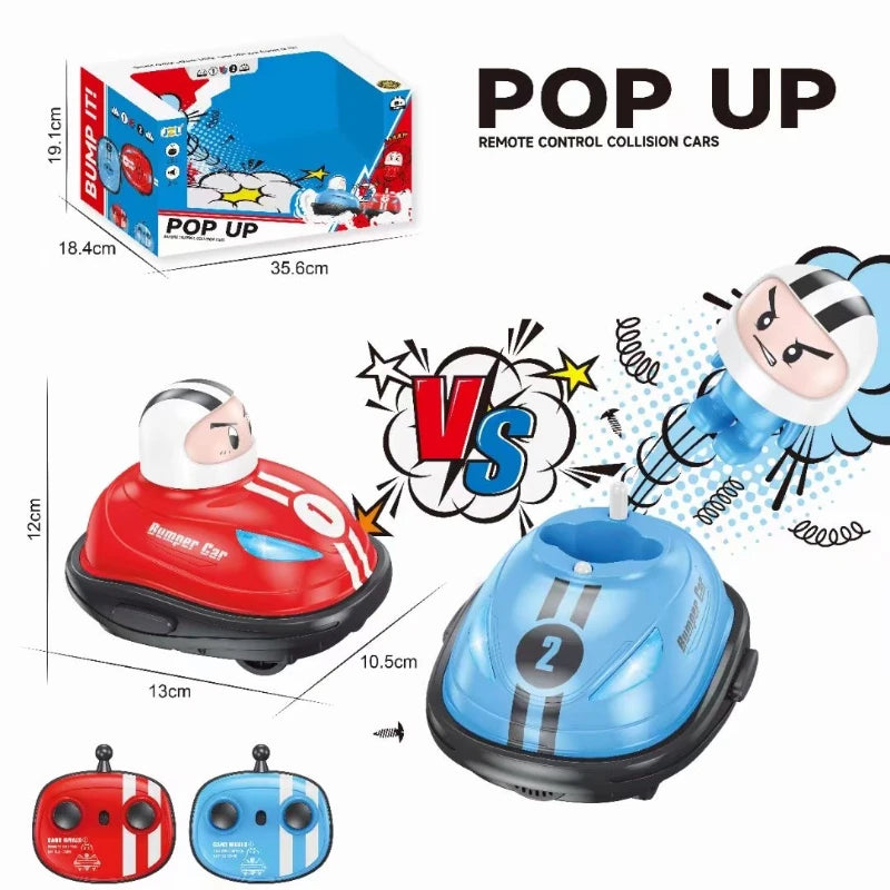 2.4G RC Super Battle Bumper Car with Pop-Up Doll and Lights