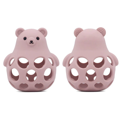 Baby Silicone Hollow Teether - BPA-Free, 0-12 Months, Cartoon Cute Chick Rattle, Infant Toys, Baby Accessories Gift