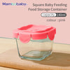 Baby Complementary Feeding Food Container with Sealing Cap - BPA-Free Glass Jar, Portable Food Storage & Mambobaby Formula Storage Box