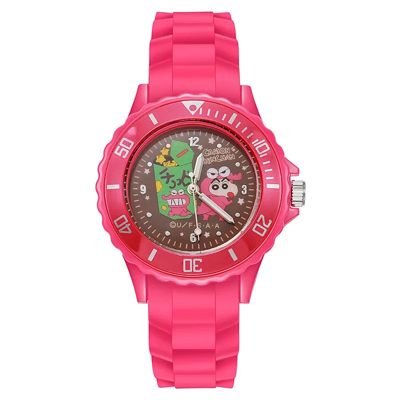 Crayon Shin-Chan Children’s Cartoon Silicone Quartz Watch Women’s Student Watch Birthday Gift
