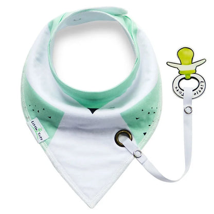 Fashionable Waterproof Cotton Baby Bibs – Triangle Saliva Towel & Pacifier Bibs for Infants - Kidzy Market